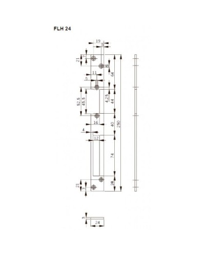 FLH24. Запорная планка длинная. dormakaba в Астрахани