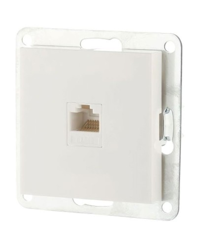 Розетка RJ-45 кат.5е с накладкой, белый LK80 (846104-1). Розетка компьютерная. Экопласт в Астрахани