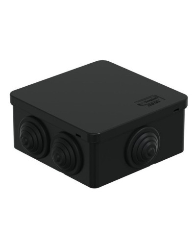 Коробка JBS101 100х100х55, 6 вых., IP55, черная (44037BL-1). Коробка монтажная. Экопласт в Астрахани