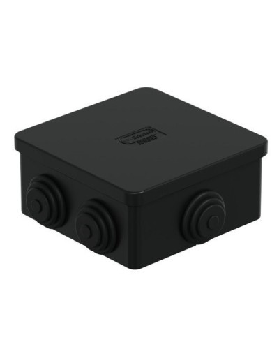 Коробка JBS080 85х85х40, 6 вых, IP44, черная (44006BL-1). Коробка монтажная. Экопласт в Астрахани
