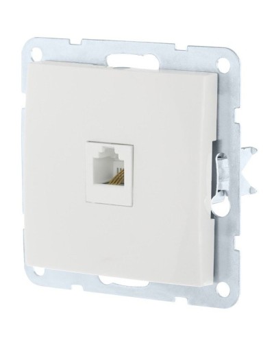 Розетка RJ-45 кат. 5е с накладкой, белый LK60 (866104-1). Розетка компьютерная. Экопласт в Астрахани