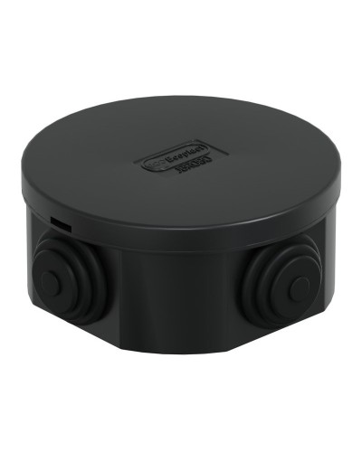 Коробка JBR080 D=80х40, 4 вых., IP44, черная (44005BL-1). Коробка монтажная. Экопласт в Астрахани