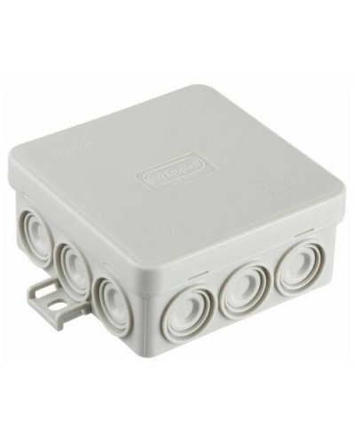 Коробка JBL085 85х85х38, 12 вых., 6P (0,15-4мм²) серая (43655HF-GR). Коробка монтажная, огнестойкая, без галогена. Экопласт в Астрахани