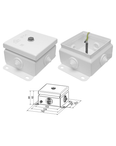 КМ IP55-1010 (без DIN рейки). Коробка монтажная электротехническая. Гефест в Астрахани