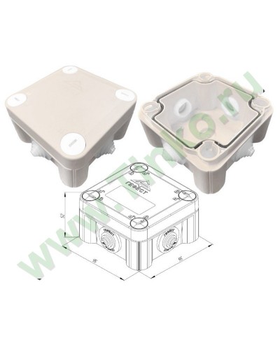 КМ-1010(П)-IP55. Коробка монтажная. Гефест в Астрахани