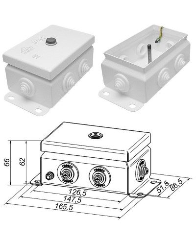 КМ IP55-0812 (без DIN рейки). Коробка монтажная электротехническая. Гефест в Астрахани
