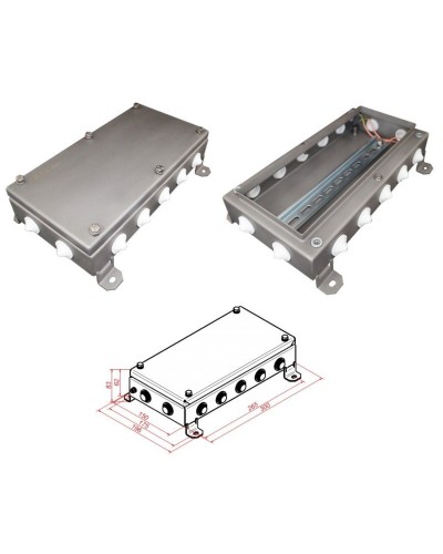КМ IP55-1530, 14 вводов, нержавейка. Коробка монтажная электротехническая. Гефест в Астрахани