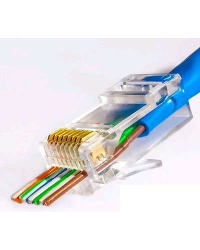 RJ-45 джек сквозной (8P8C) (100 шт). Разъем RJ-45. Прочие зарубежные в Астрахани