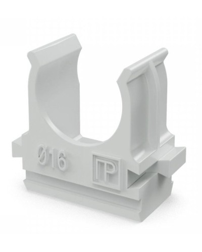 Крепеж-клипса для труб АБС-пластик в п/э D16 (100 шт) (PR.02616). Крепление для труб ПВХ. Промрукав в Астрахани