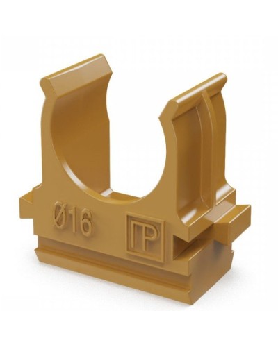 Крепёж-клипса для труб АБС-пластик бук D16 (100 шт) (PR13.0045). Крепление для труб ПВХ. Промрукав в Астрахани