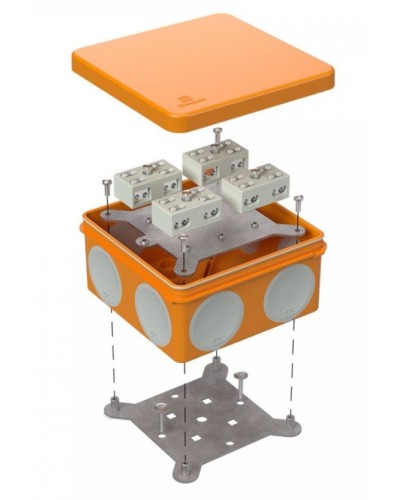 Коробка огнестойкая 100х100х50 (60-0300-FR6.0-4-8-Р Е15-Е60). Коробка огнестойкая для открытой установки. Промрукав в Астрахани
