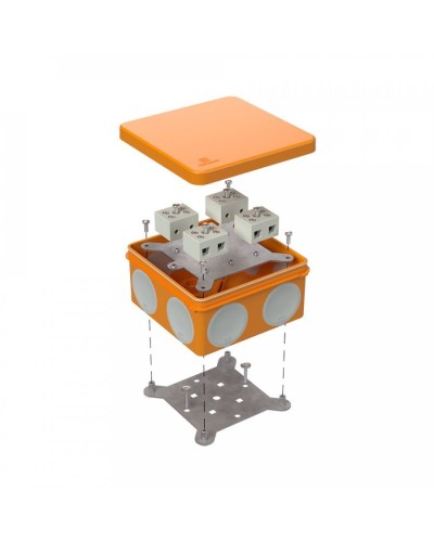 Коробка огнестойкая 100х100х50 (60-0300-FR10.0-8). Коробка огнестойкая для открытой установки. Промрукав в Астрахани