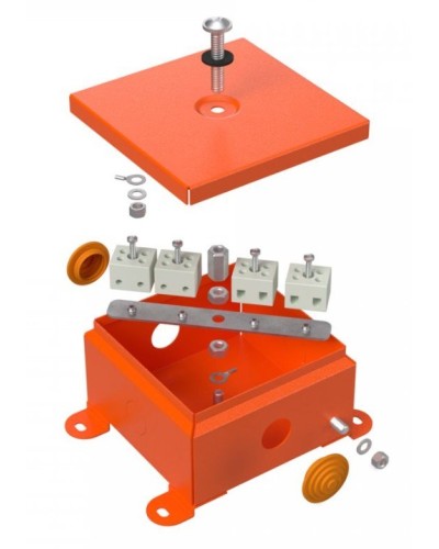 Коробка огнестойкая 110х110х65 (70-0360-FR6.0-8). Коробка огнестойкая для открытой установки. Промрукав в Астрахани