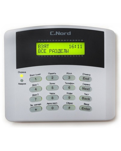 K16-LCD. Проводная клавиатура для контрольных панелей серии Норд, Hunter, Captain. Си-Норд в Астрахани